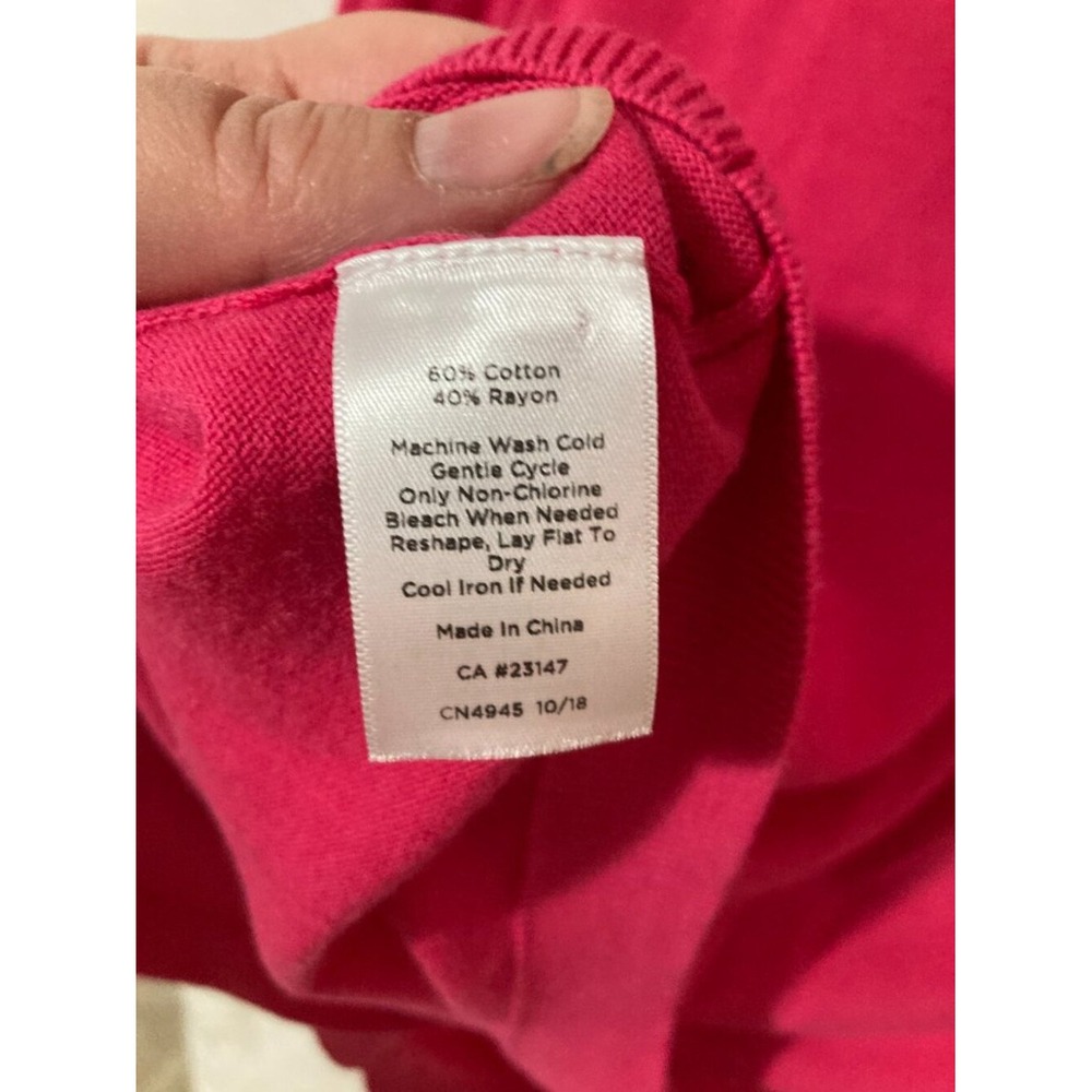 Talbots Cardigan Sweater Womens Large Pink Prep Core Layer Basic Classic Work - Picture 4 of 7